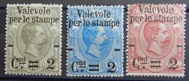 Italien Kat. 61-63 * 1890 Kat. 70 Euro