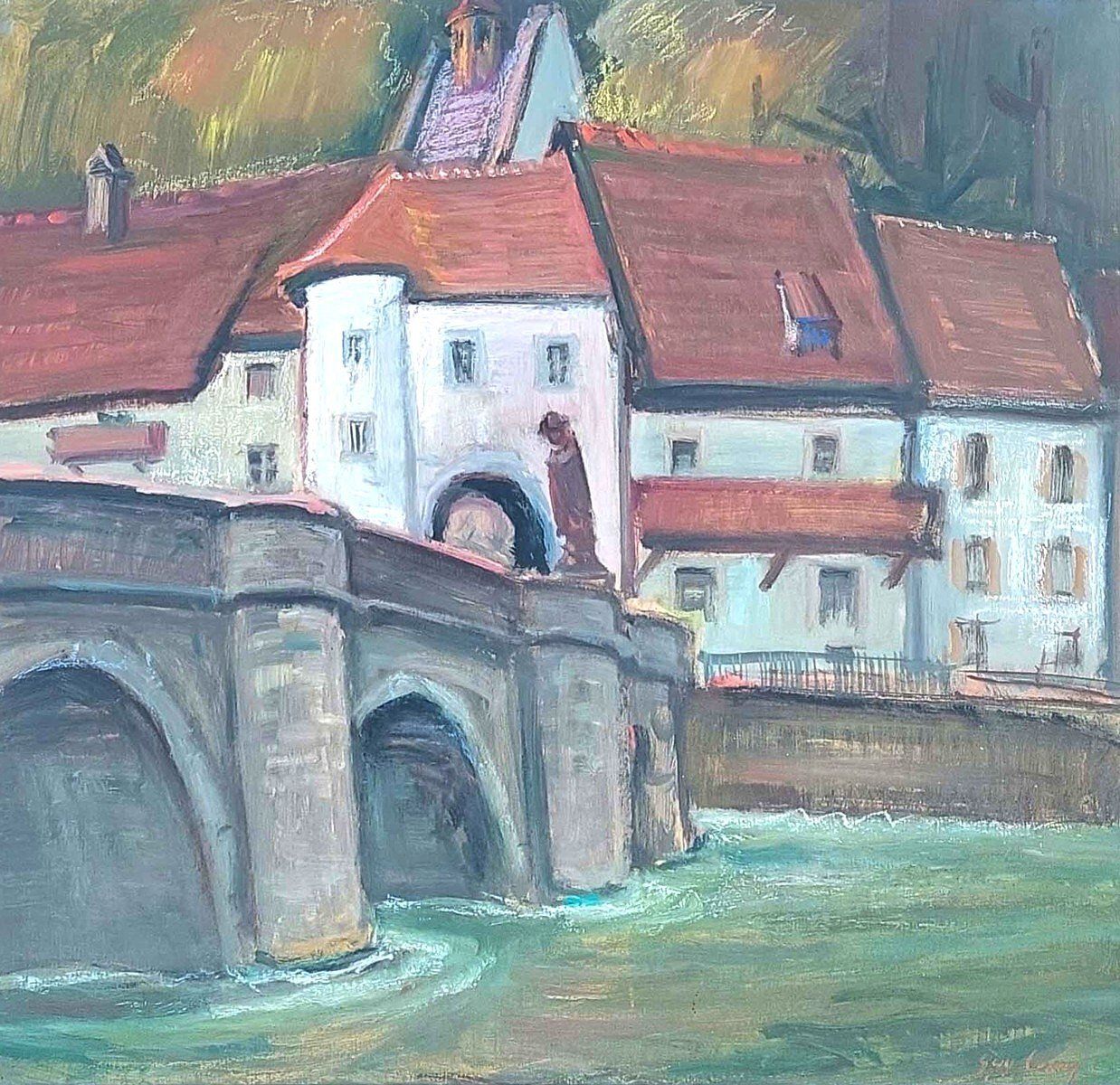 Dipinti: ST-URSANNE - tableau de Guy Lamy – Usato da Montmelon venduto da canelle-12