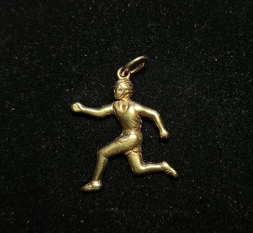 Ciondoli: Läufer, Trailrunner aus 24k Geldgold – Usato da Rickenbach SZ venduto da Pinguin73