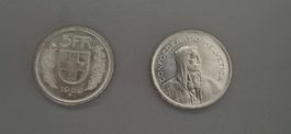 5 Franken 1969 Münze Silber 2 Stück