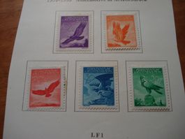 Satz Flugpostmarken Liechtenstein, 1934/35, *, Adlermotiv