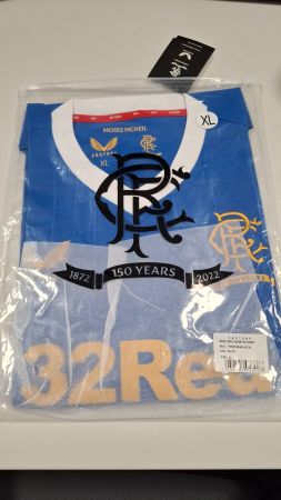 Glasgow Rangers FC 150 J. Trikot Castore blau XL neu in OVP