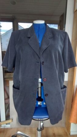 Damen kurzarm Jacke Gr.46 Mausgrau  guter Zustand   SABRINA