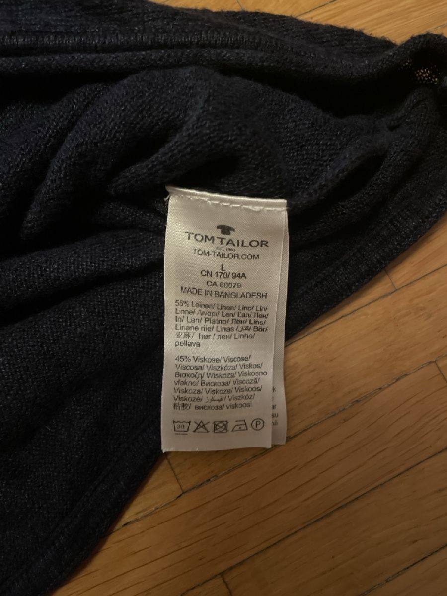 Tom Tailor Maglioni & Felpe: 👘Tom Tailor Damenpullover Gr. L Dunkelblau Leinenmix – Usato da Weinfelden venduto da Tubbs2 2
