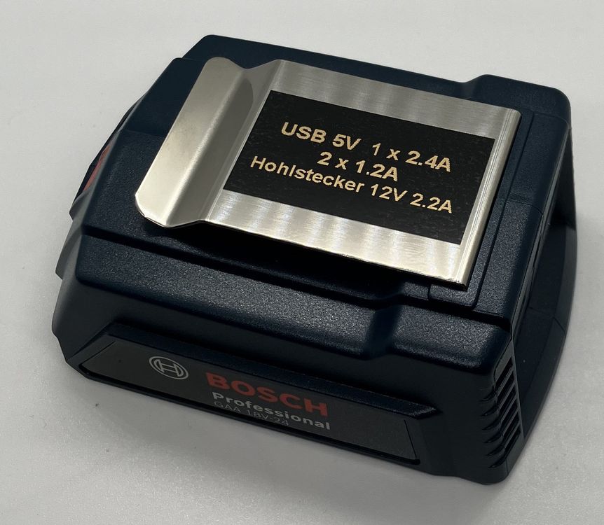 Chargeur USB GAA 18V-48 Pour Batteries Bosch Professional - Transforme La Batterie En Alimentation USB 2x2.4A