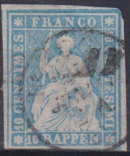 Tutti i francobolli: Strubel 23E ,Doppelentwertung; SBK 600.-!! – Usato da Samnaun-Compatsch venduto da Marken-Murk