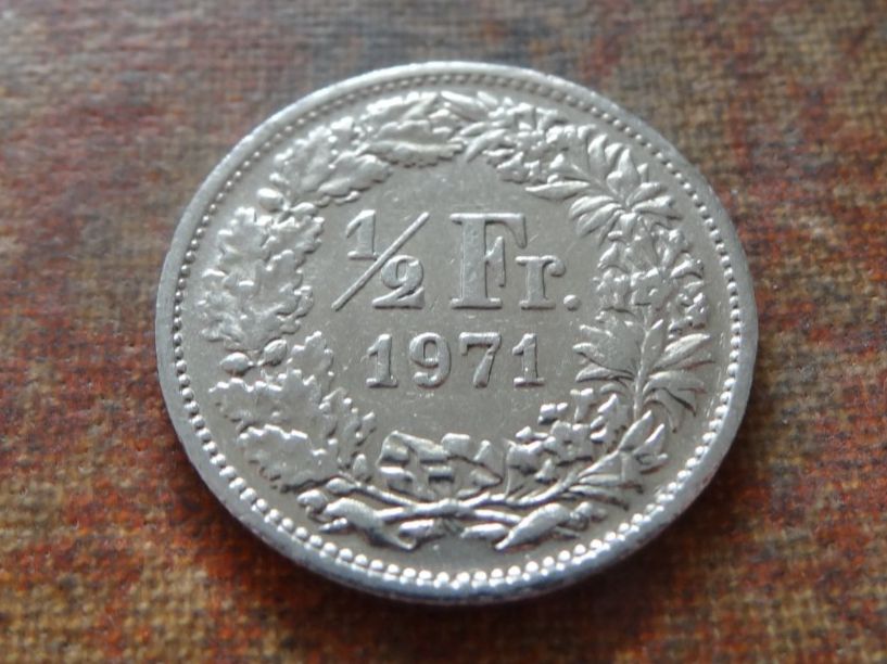 Toutes les monnaies: 1/2 Fr. 1971 – D'occasion à Romanel-sur-Lausanne par Swift13