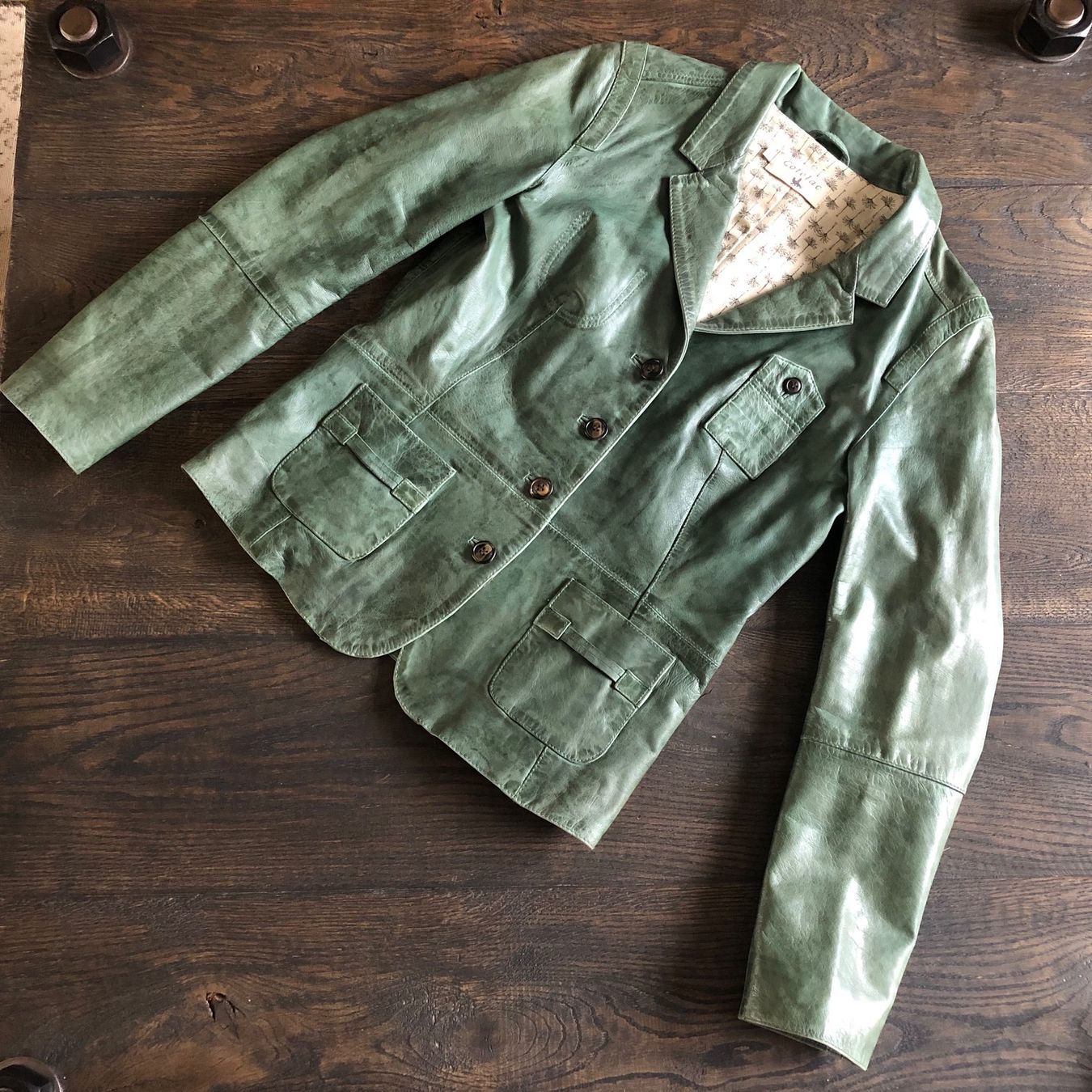 Giacche: Cotélac Leather Jacket, Forest Green, Size 1 – Usato da Erlenbach ZH venduto da verbena_mint