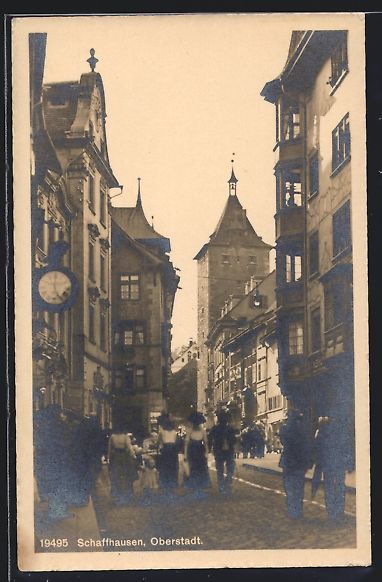 Cartoline postali: Schaffhausen, Strassenansicht Oberstadt  – Usato da Berlin venduto da bartko-reher