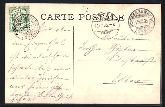 Cartes postales: Eigenthal, Blick über den Ort mit Alpen – D'occasion à Berlin par bartko-reher 1