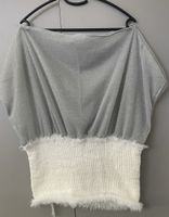 Damen Oberteil glitzer weiss Grösse M neu