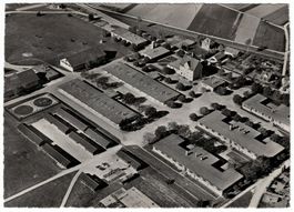 Bülach, Kaserne, Flugaufnahme, gelaufen um 1950-55 Feldpost