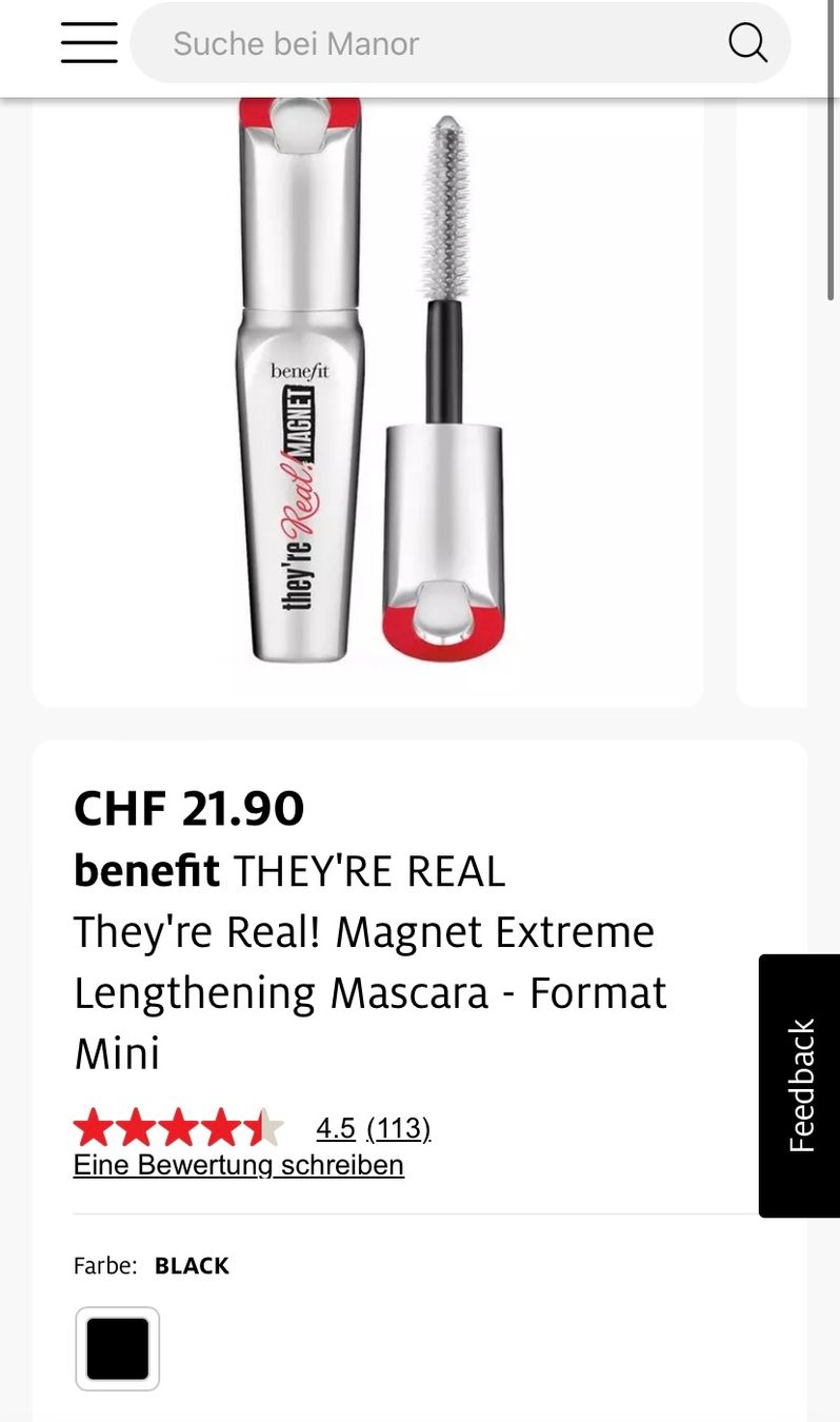 Make-up: Benefit Magnet Mascara, Mini, Ladenpreis CHF21.90Neu – Nuovo e nell'imballaggio originale da Zürich venduto da deruja 8