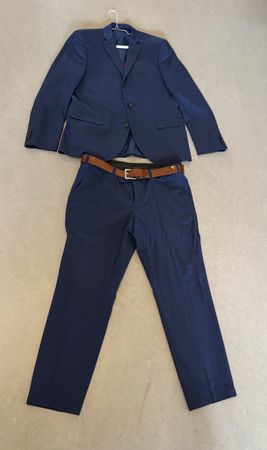 Eleganter blauer Anzug – komplett – Gr. 52