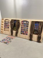 1 Meter Grosse Handgefertigte Miniatur Bibliothek aus Holz
