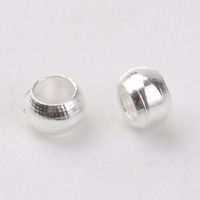 100 Quetschperlen   2mm versilbert (plattiert)