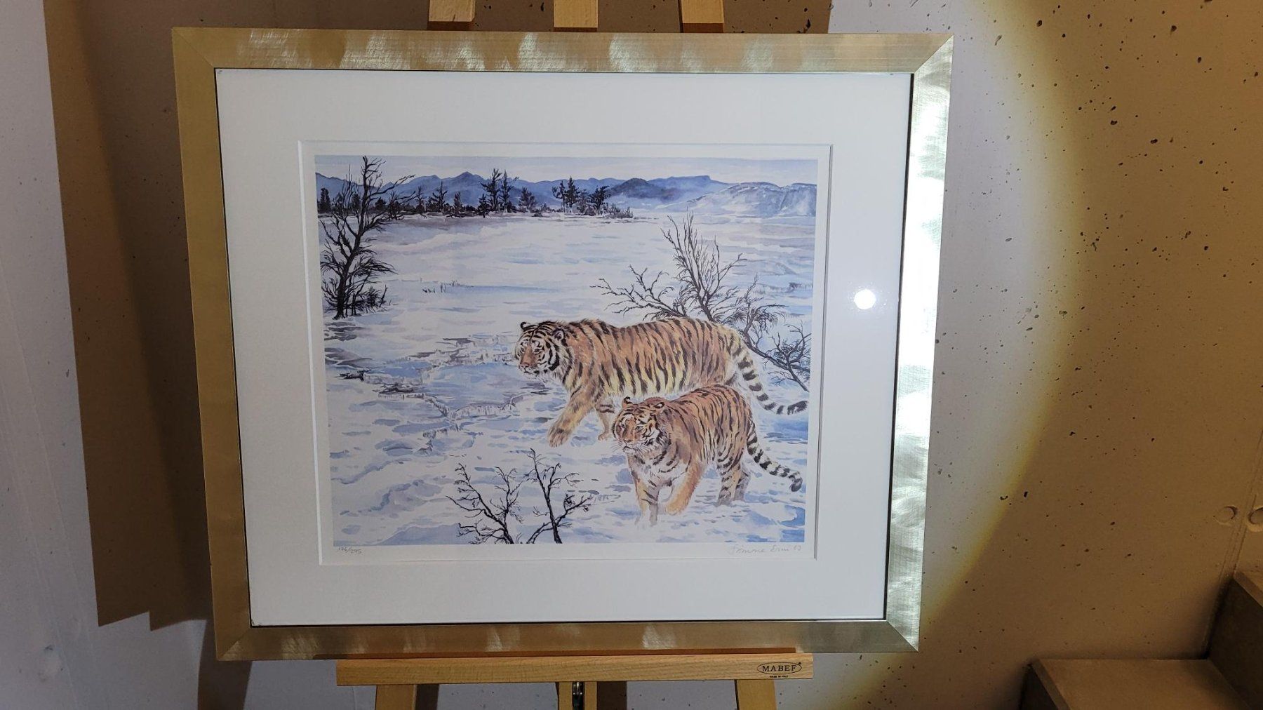 Grafica & Litografie: ** ERNI SIMONE, "Tiger im Schnee", Serigraphie ** – Usato da Luzern venduto da Luzern1