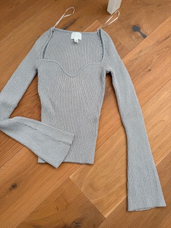 Maglia donna argentata manica lunga taglia S nuovo