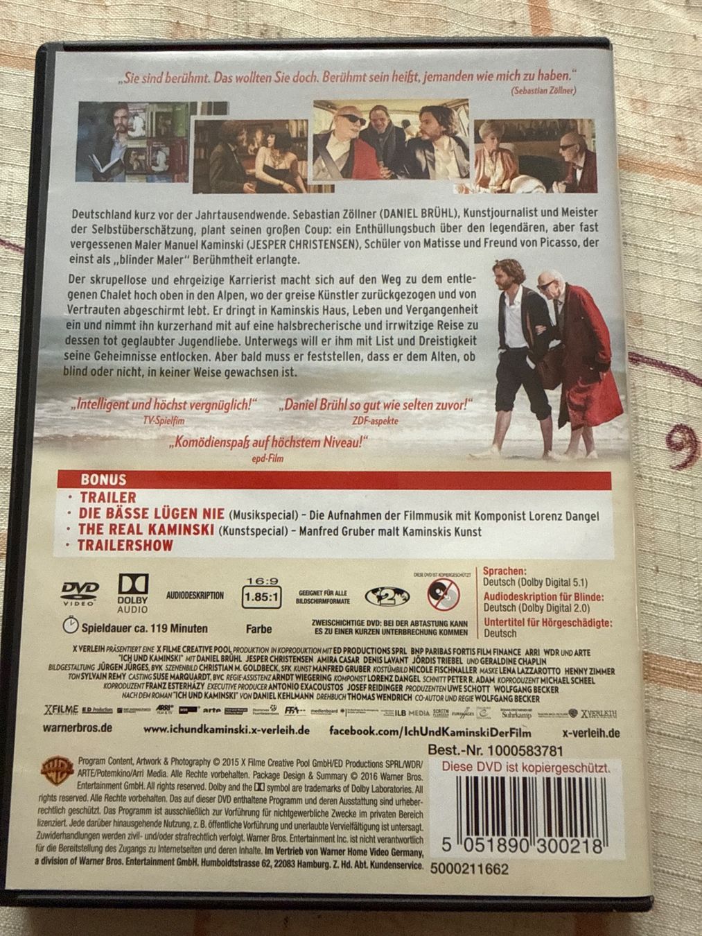 Tutti i DVDs: Ich und Kaminski – Usato da Schaffhausen venduto da D-MAC 1