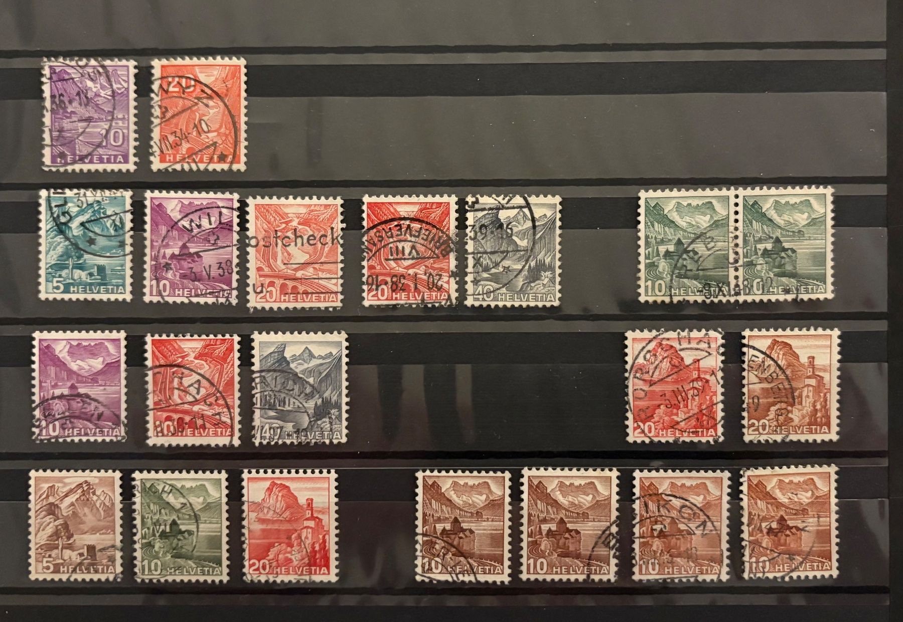 Tutti i francobolli: Lot Landschaftsbilder – Usato da Zürich venduto da hsimon