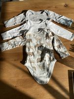 3 Manor Baby Bodys langarm Grösse 80 Bio-Baumwolle
