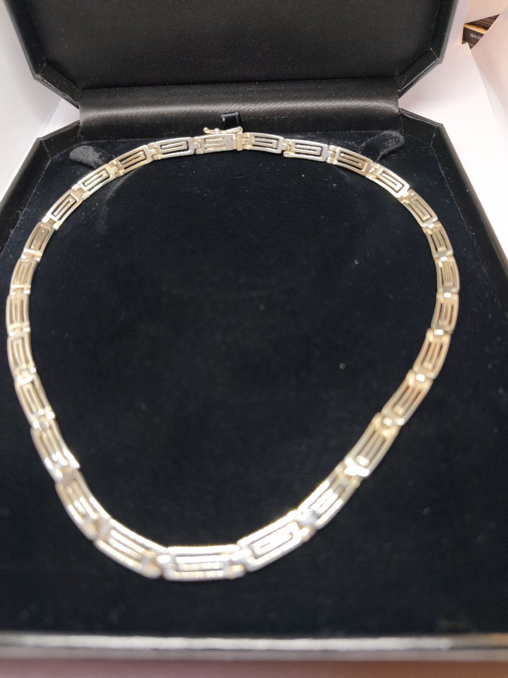 Catenine: Collier aus Silber 925 Mäander Muster ca. 42cm – Usato da St. Gallen venduto da GIULESGG 3