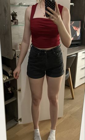 Schwarze Jeans Shorts 