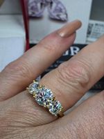 Bague argent avec diamants de moissanite de 2 ct certifiés