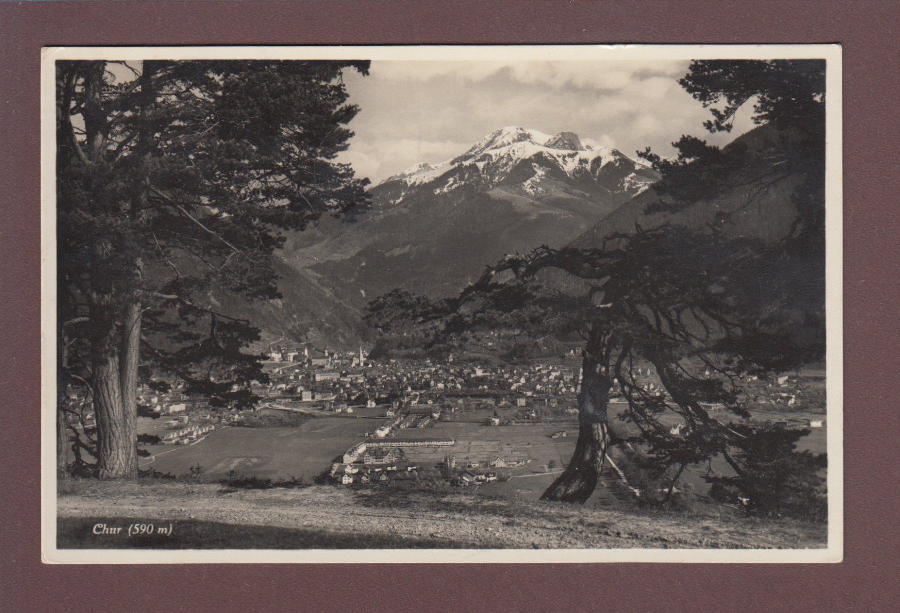 Ansichtskarten: CHUR - Gesamtansicht - 1933 – Gebraucht aus Pully von nicecards
