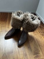 Winterstiefel Stiefel Leder mit Fellimitation Grösse 39