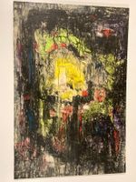 Erwin Stählin 1968 (1901-1970) abstraktes Gemälde signiert