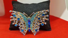 Brosche Schmetterling, Modeschmuck, neuwertig, Top