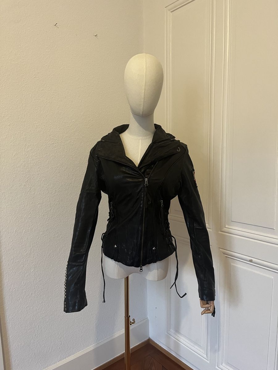True Religion Giacche: True Religion Leather Jacket, Black, Embellished, Size M – Usato da Mies venduto da nic_yk5d