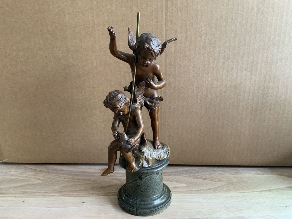 Sculture & Statue: Statue Zwei Putten/Amoretten (Cheruben) – Usato da Magden venduto da Jackevaro