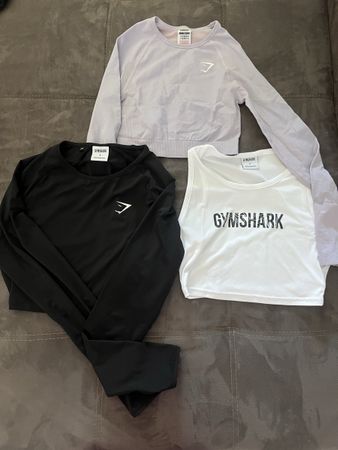 3x Gymshark Sport-Oberteile Damen – Gym Fitness – verschiede