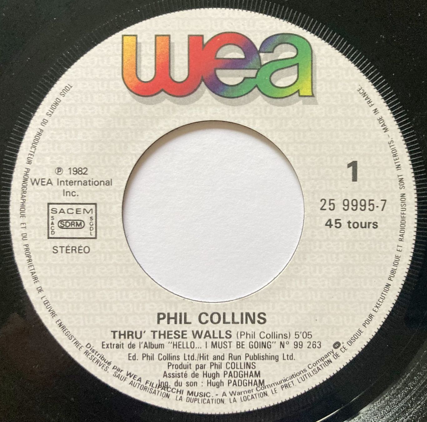Dischi in vinile: PHIL COLLINS - THRU' THESE WALLS – Usato da Bottens venduto da hotter-than-hell 2