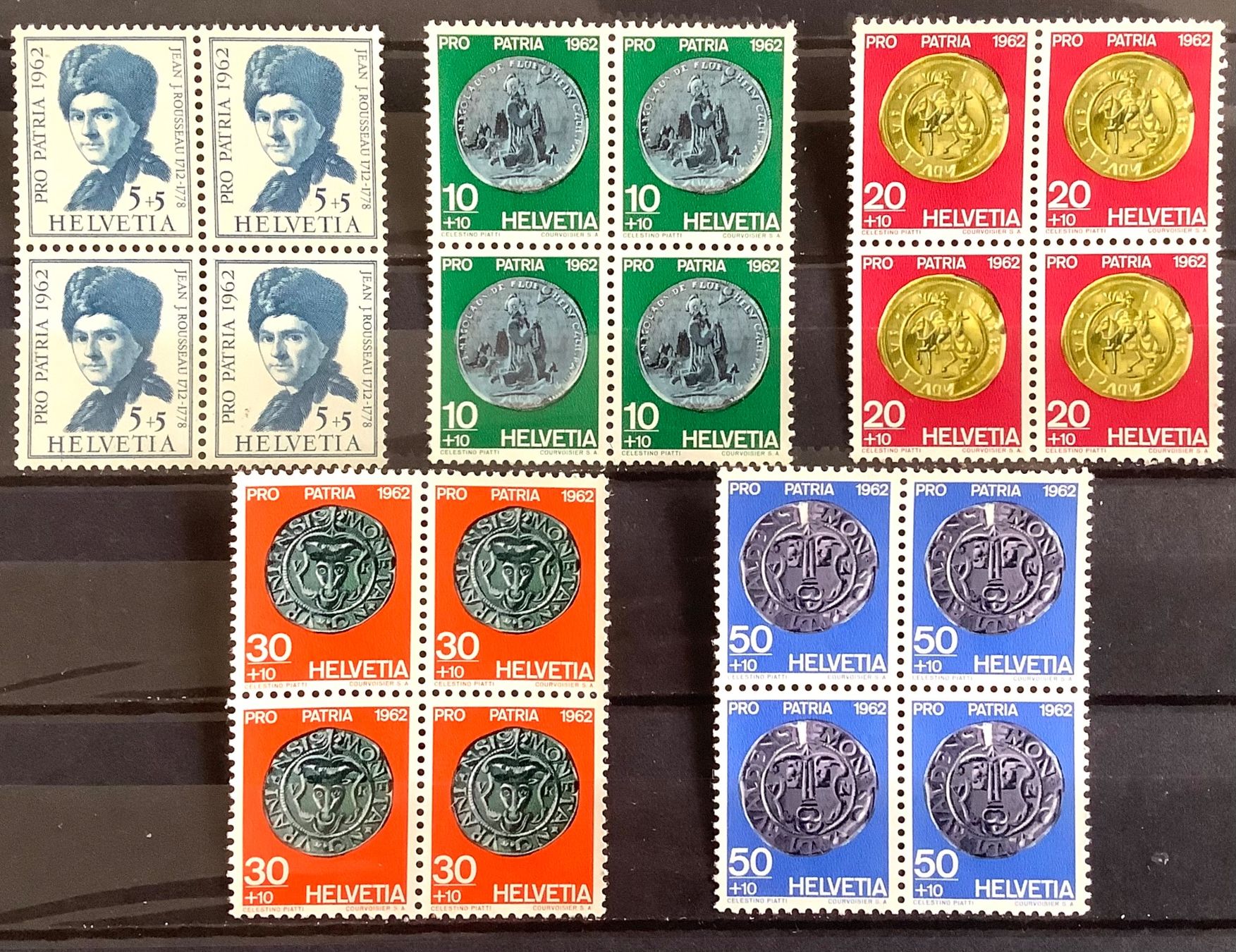 Tutti i francobolli: 1962 / Pro Patria Viererblock Postfrisch ** – Nuovo (secondo la descrizione) da Liestal venduto da Skunk02