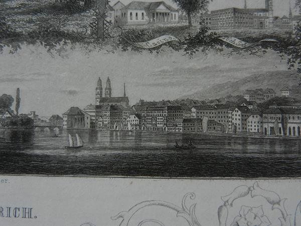 Incisioni: Zürich Souvenirblatt von Ringger – Usato da Risch venduto da Rischli15 9