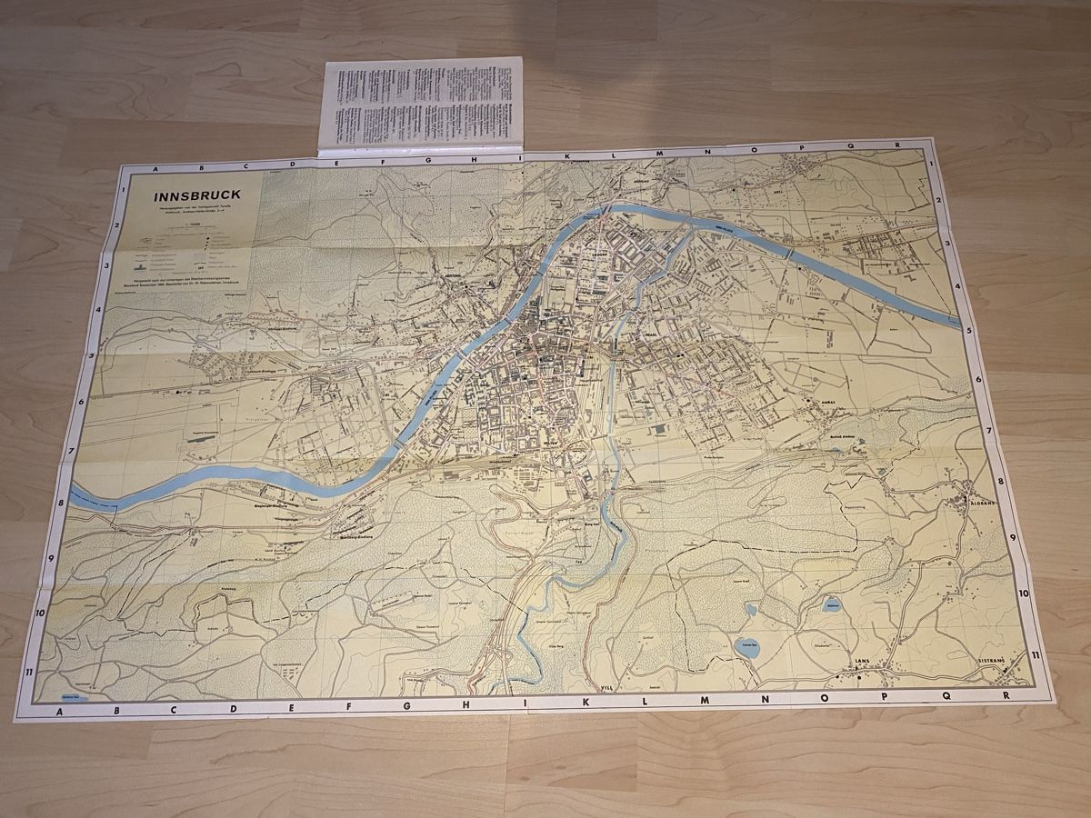 Landkarten & Atlanten: Innsbruck Stadtplan  von 1963 – Gebraucht aus Herisau von Fissore 1