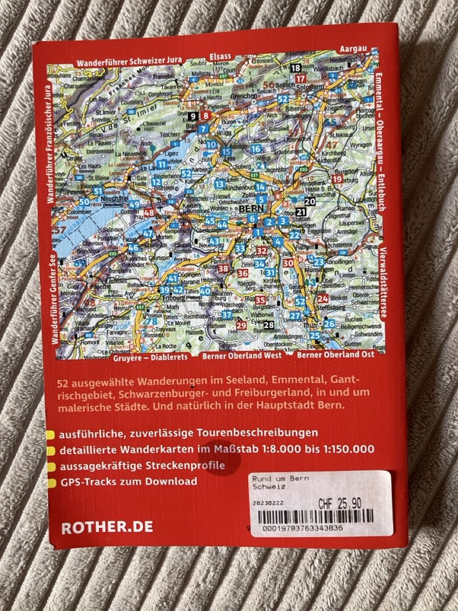 Livres: Wandern Buch rund um Bern – D'occasion à Knonau par fiomuckel 1