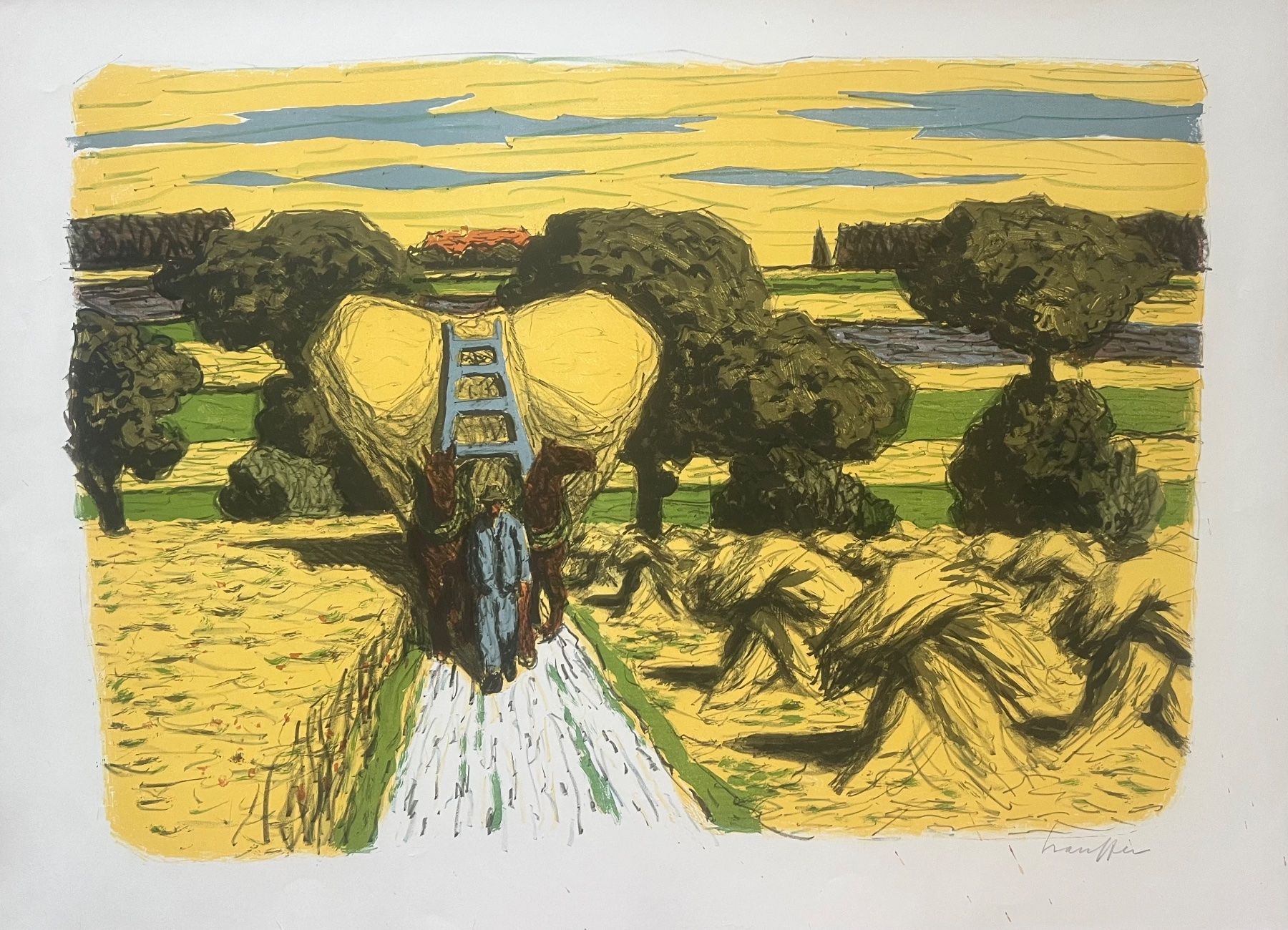Arts picturaux & lithographies: Fred Stauffer, handsigniert – D'occasion à Rain par Pic-Ass