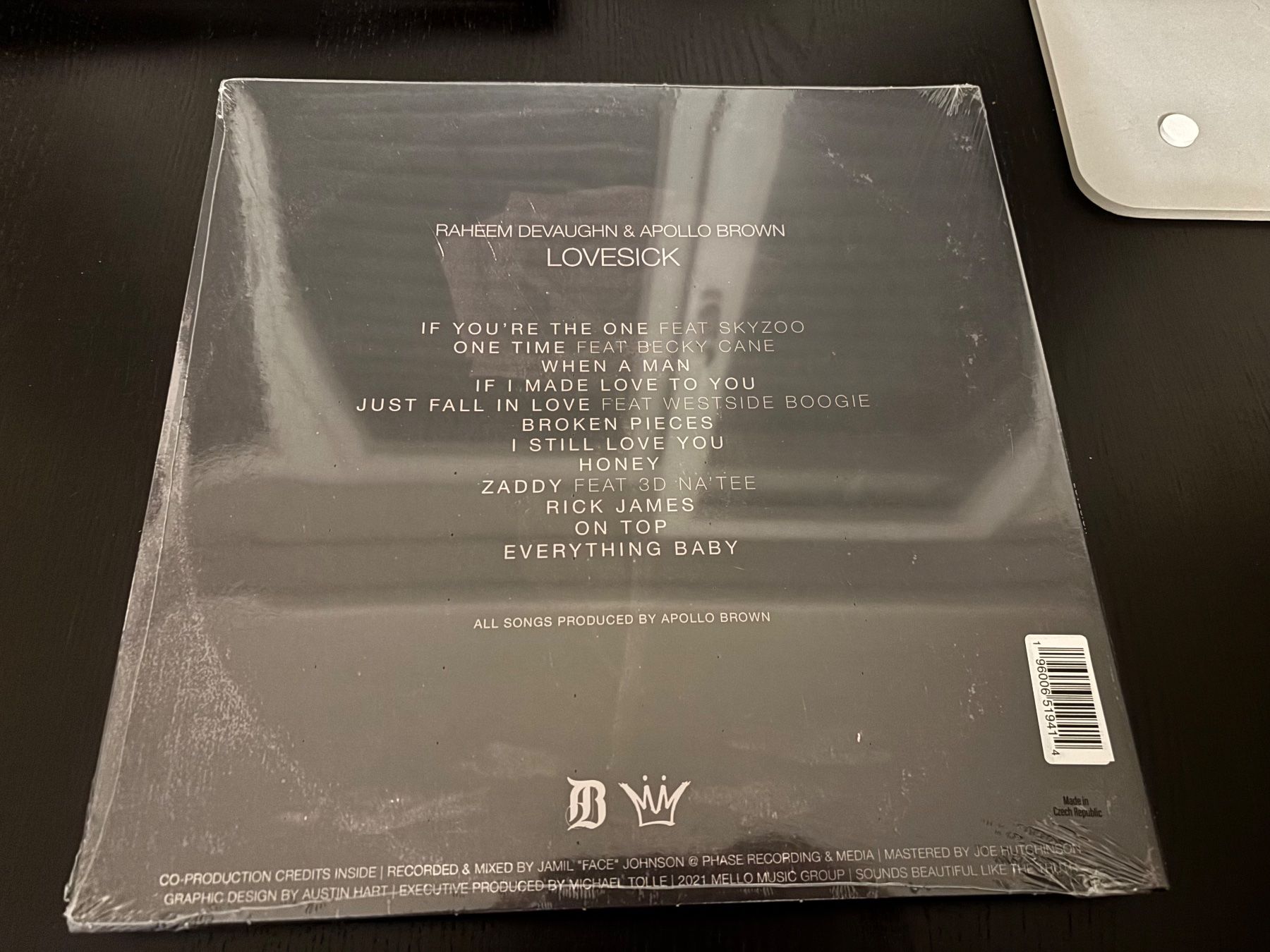 Dischi in vinile: Raheem DeVaughn & Apollo Brown – Lovesick LP (Lim.) – Nuovo e nell'imballaggio originale da Pfäffikon ZH venduto da bangboombang 1