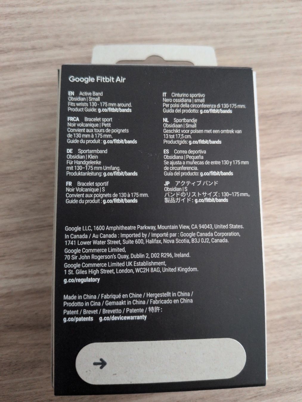 Google Smartwatch: Google Fitbit Air Active Band Small Schwarz neu – Neuf avec emballage d'origine à Winterthur par Methwalter 1