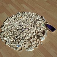 LEGO Bausteine weiss gemischt 1.5 kg
