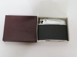 Vintage Benzinfeuerzeug Benzin Feuerzeug   Leder Optik