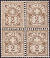 1894: 58B im ** postfrischen Viererblock, Kat: 30.-+