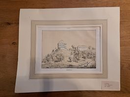 Lithographie Aargau, Ansicht Bernau, Wagner, um 1840.