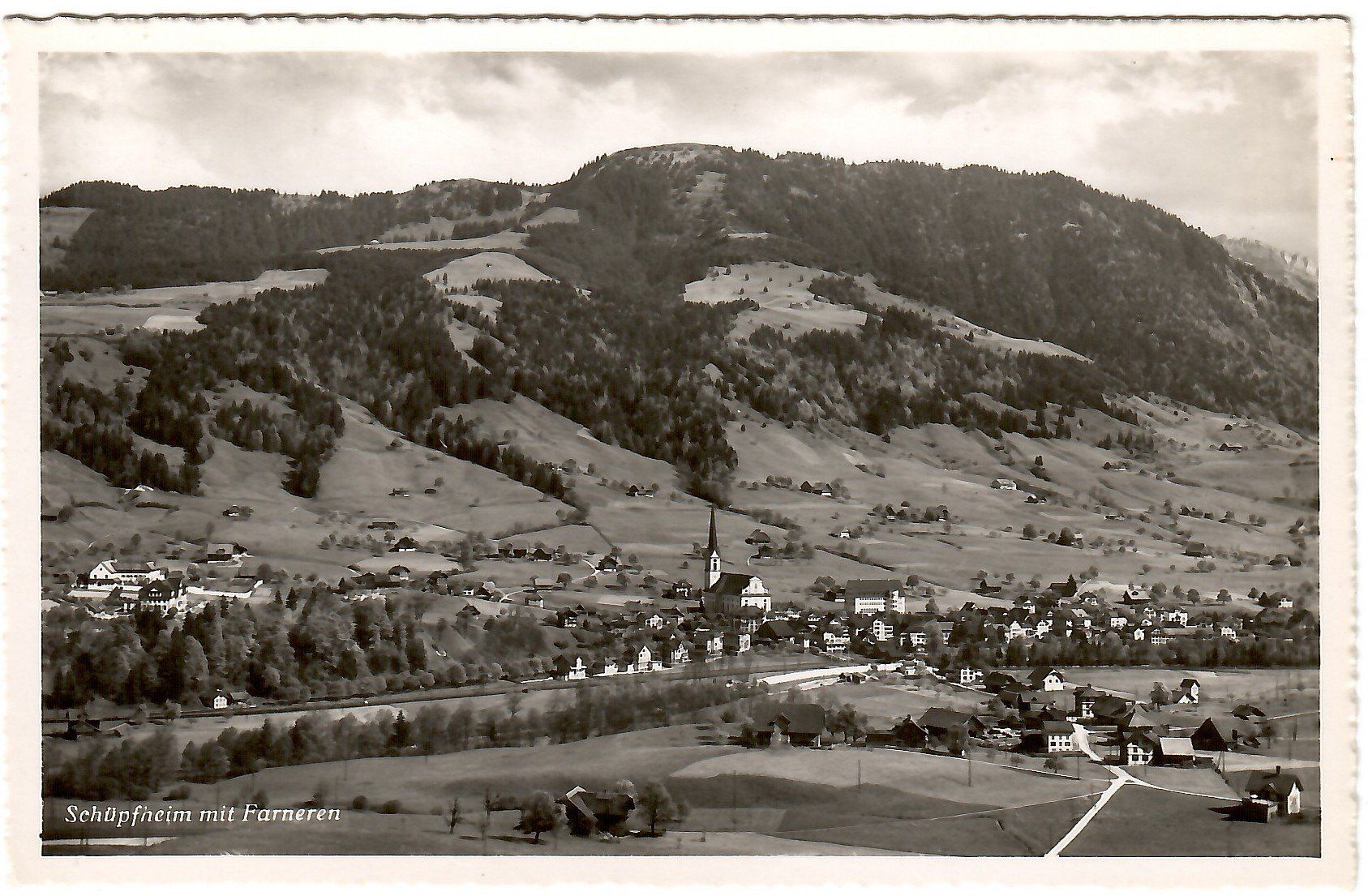 Cartoline postali: Ansichtskarte Schüpfheim mit Farneren – Usato da Kerns venduto da etma3