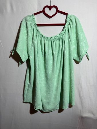 Grüne Carmen Bluse von Chicoree Gr. L