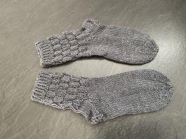 Handgestrickte Socken Fusslänge 18cm Gr. 36/37